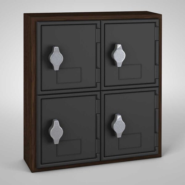 United Visual Products Sliding Door Indoor Enclosed Corkboard, 7 UV9010ACS-BLACK-CLOUD - main